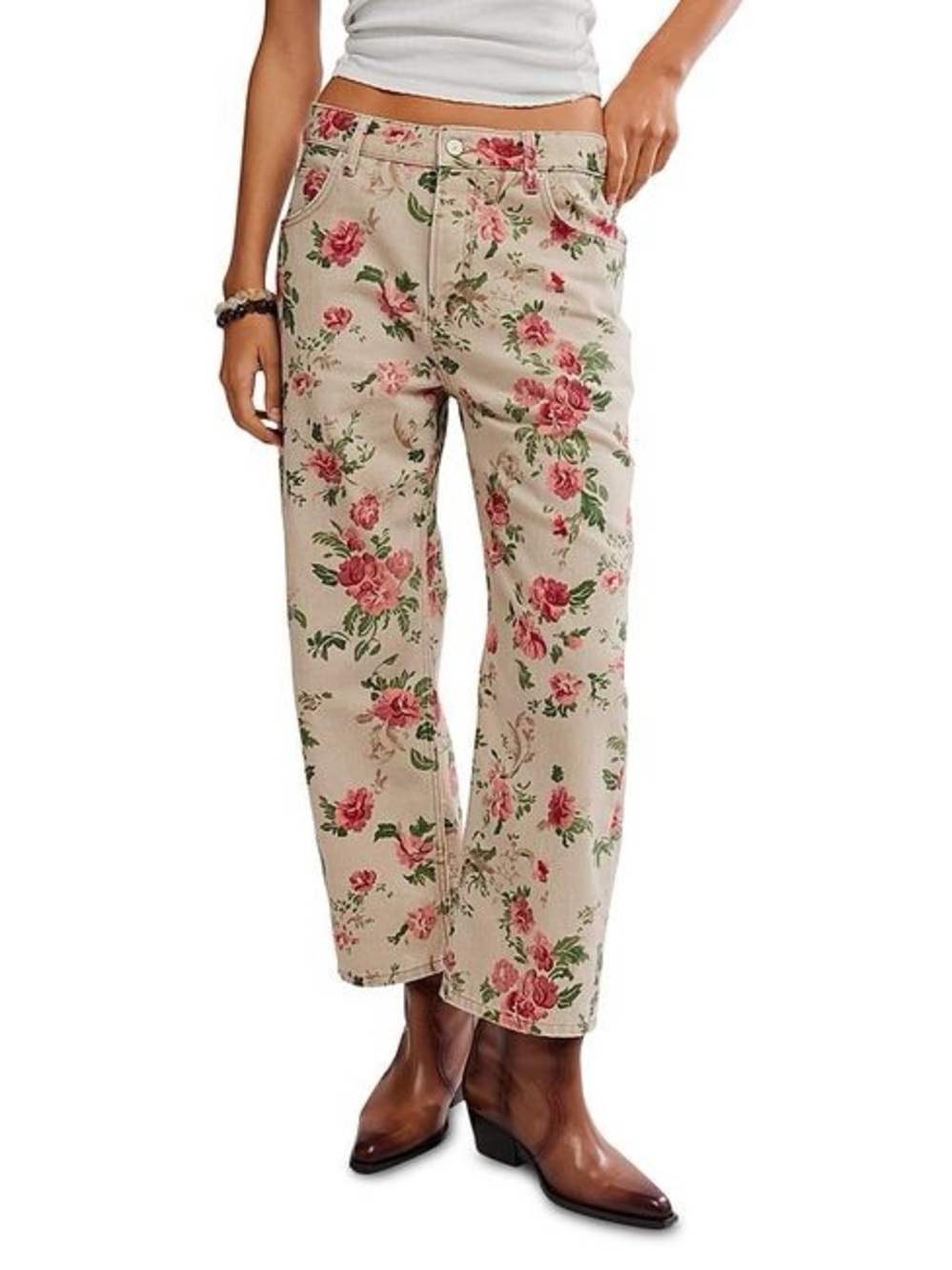 We The Free Deep Trance Floral Printed Jeans - Picture 8 of 9